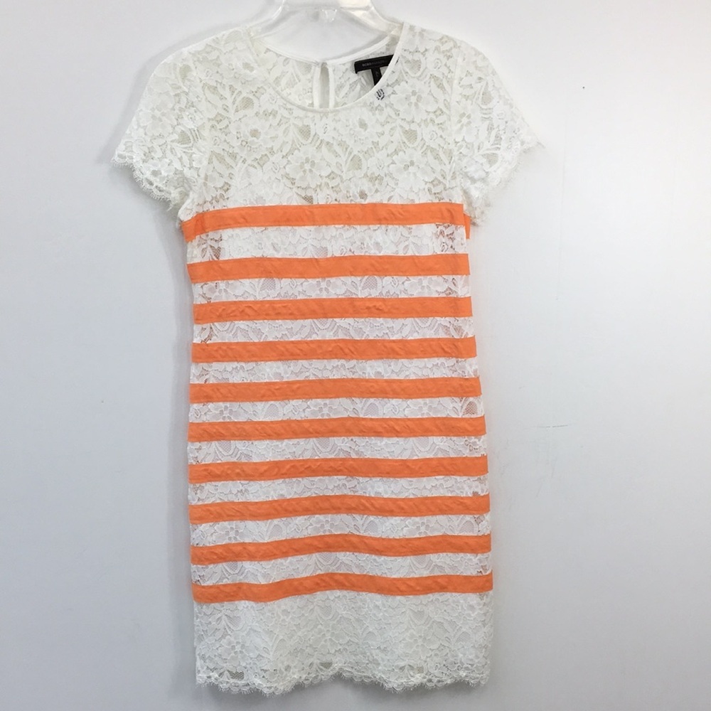 Bcbg Maxazria Lace Ribbon Maxi Dress Size Small Excellent Condition